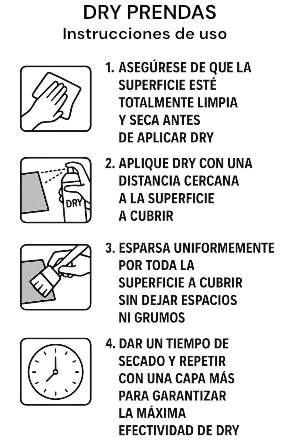 Dry prendas | Zapatos | Gorras | Cuero | Telas en general