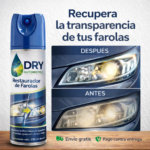 Dry Automotriz | Restaurador de farolas | Todo tipo de farolas | Sin Lijar
